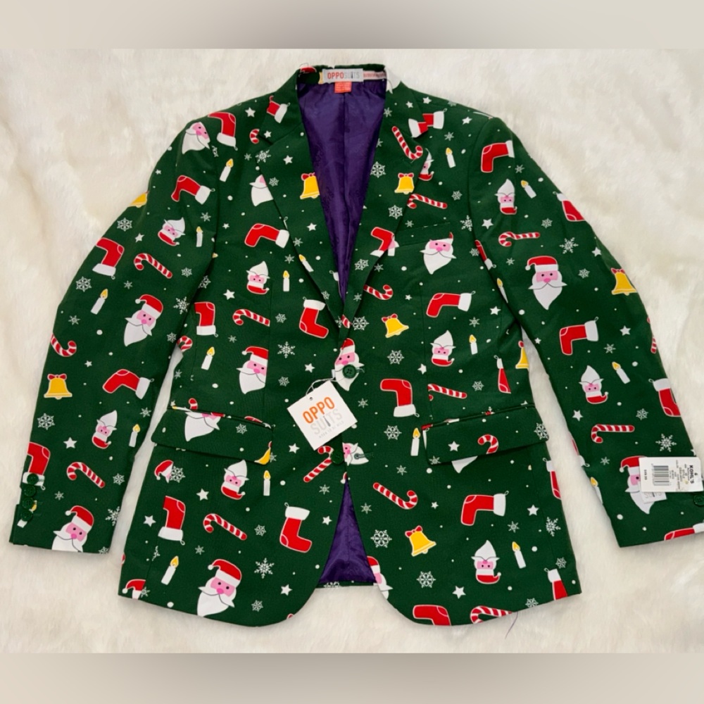 Men's OppoSuits NWT Festive Holiday Party 2 piece Santaboss Pant Suit, sz 40 - Picture 7 of 11